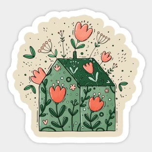 Blooming house Sticker